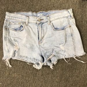 Old Navy Boyfriend distress white wash shorts